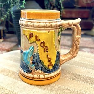 Vintage 19760s Florida Souvenir ceramic stein/mug